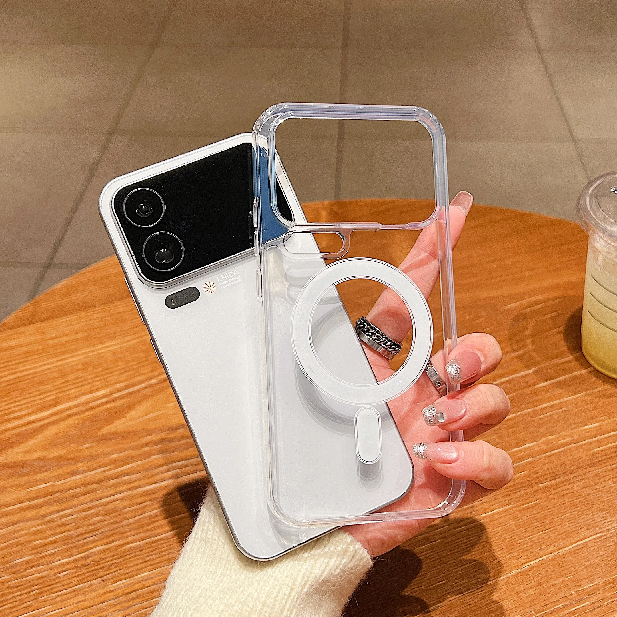 Clear Magnetic Shockproof Phone Case with Acrylic Protection