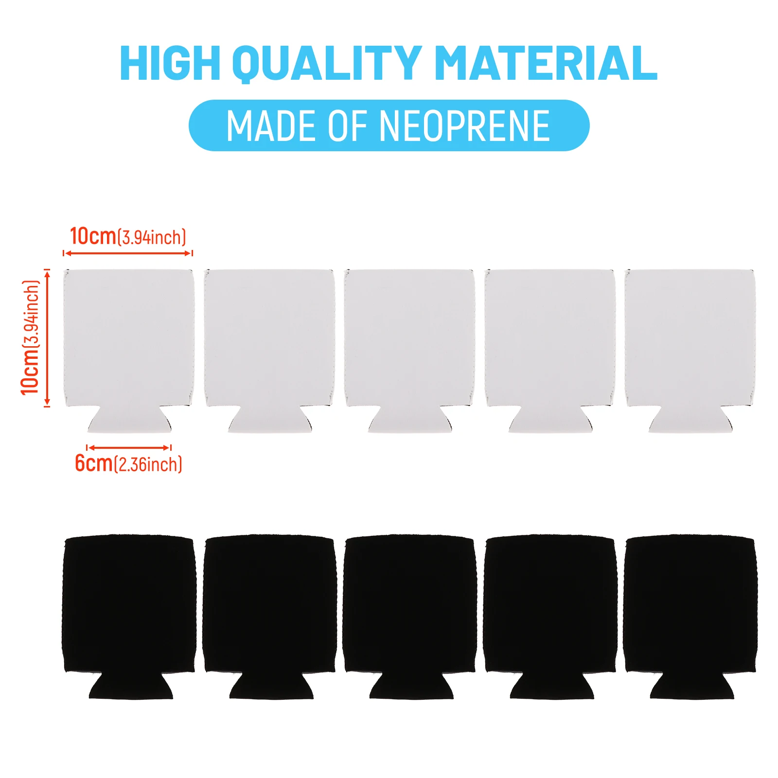 Lightweight Can Coolers Sleeves Soft Insulated Reusable for Water Bottles Hot Cold Drink Soda Cans Cooling Covers Supply 10pcs