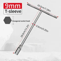 Premium Metal Alloy Steel Allen Wrench Set with 360° Rotation T - Handle, Dual - Use T/L - Type Hex Key (2 - 10mm Metric) (9MM)