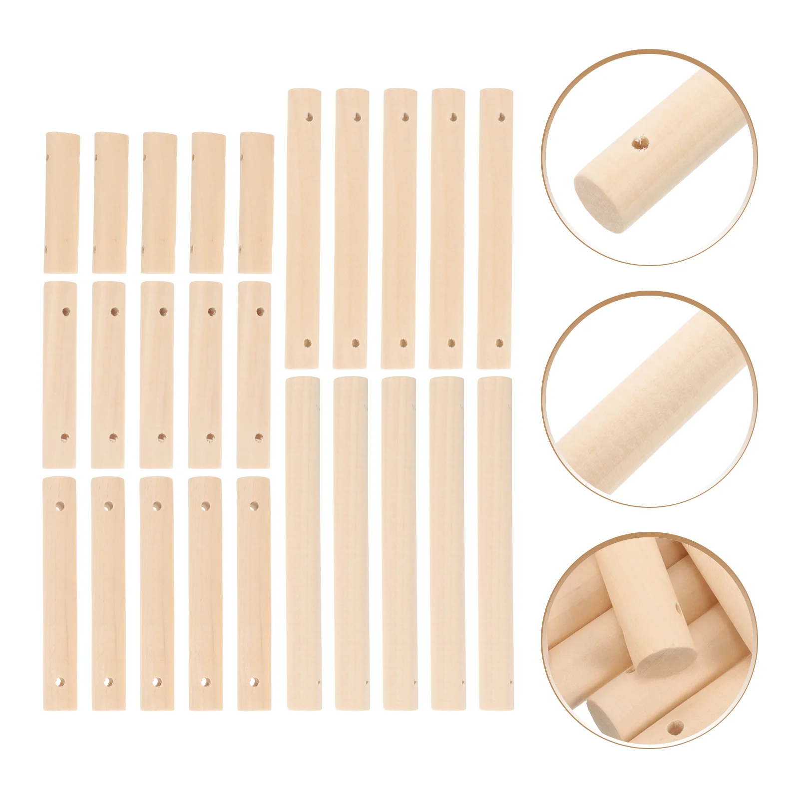 

Unfinished Wooden Rods Wood Material DIY Wood Cylinder Sticks DIY Crafts Supply