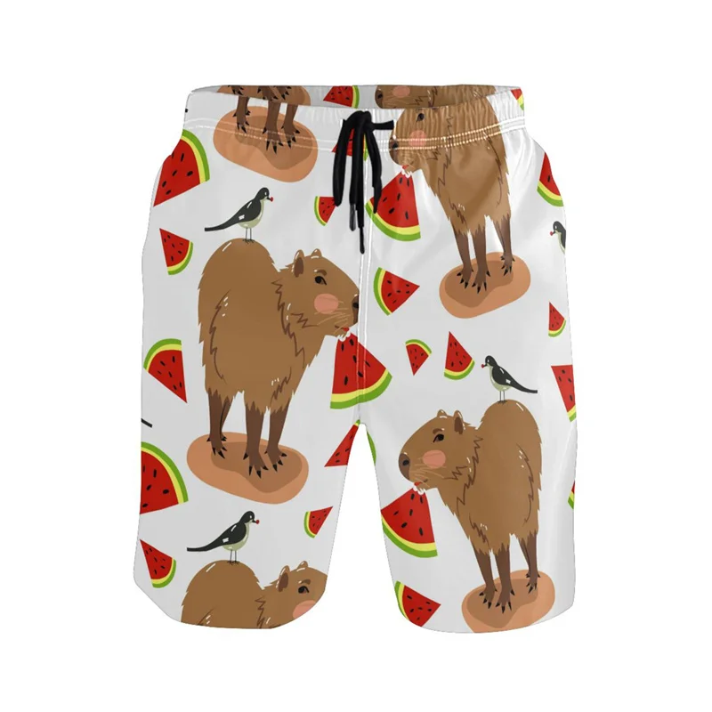 

Cartoon 3d Print Capybara Beach Shorts For Men Kids Summer Surf Board Shorts Outdoor Sports Loose Swim Trunks Street Short Pants
