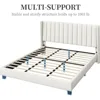 King Bed Frame Upholstered Platform Bed with Fabric Headboard, Wing Edge Design/Non-Slip and Noise-Free/No Box Spring Needed 5