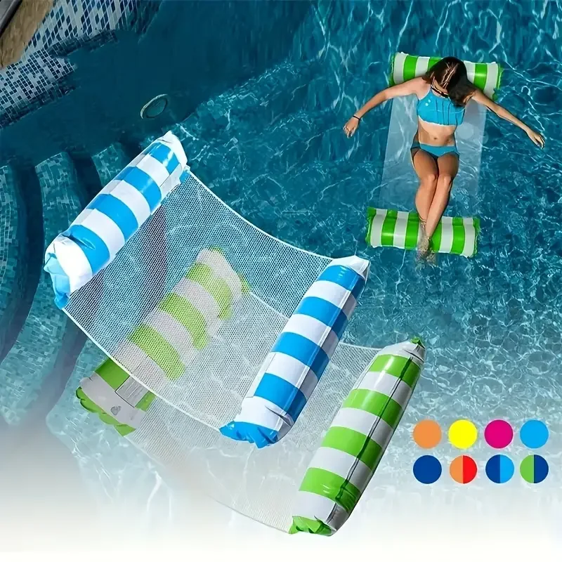 Inflatable Floating Row 1pc Foldable Double Backrest Water Amusement