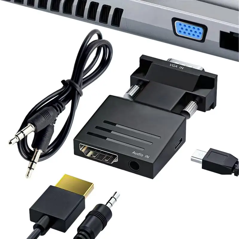 HDMI to VGA Male Adapter with Audio Output