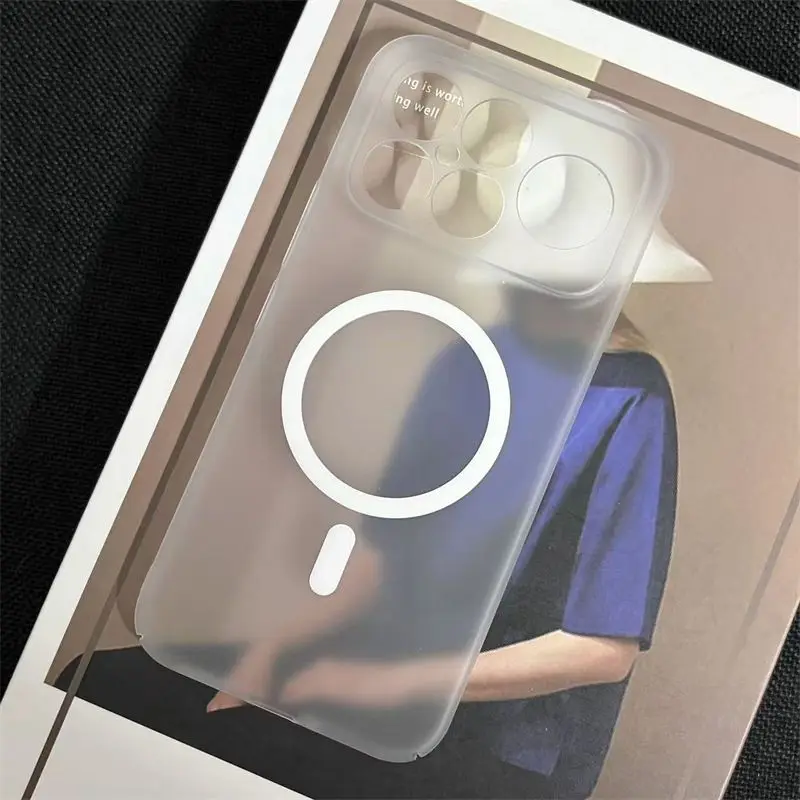 Sleek Transparent Magnetic Hard Case - Durable Protective Back Cover