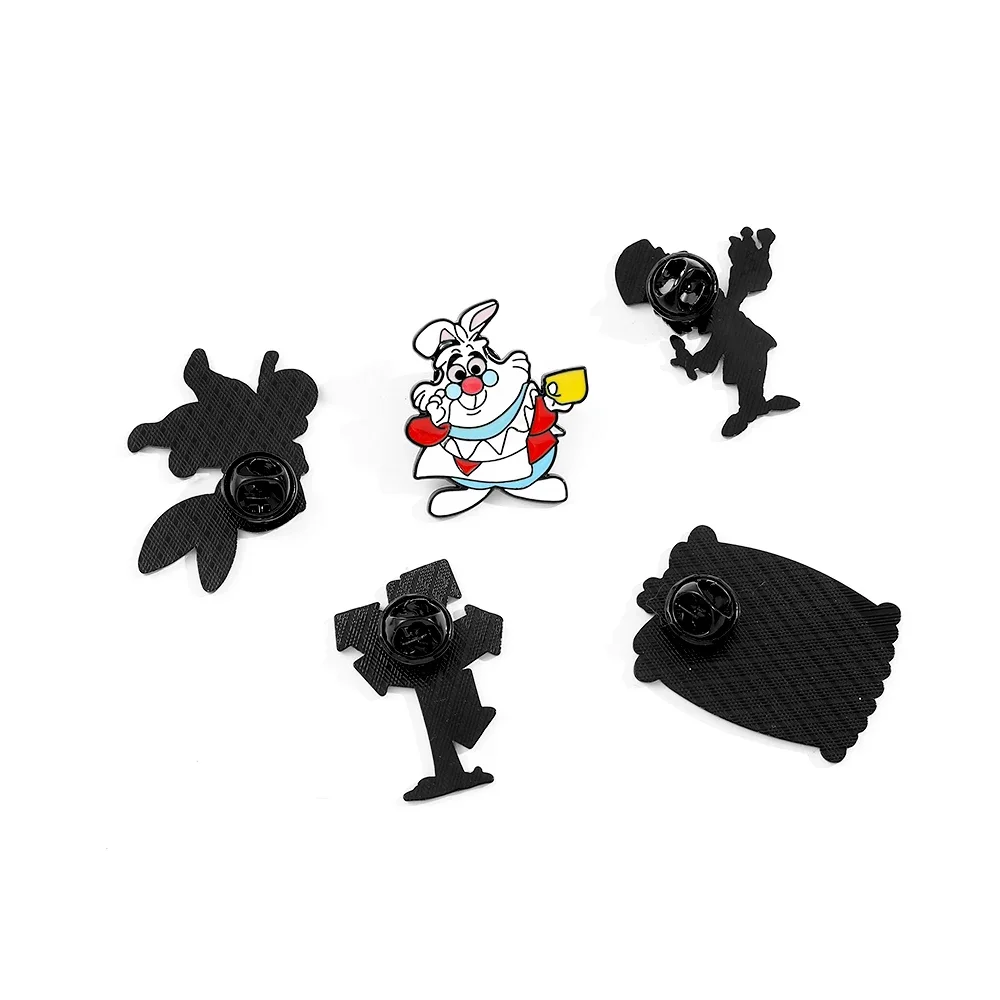 Lot 5 Broches Pin's Alice Wonderland