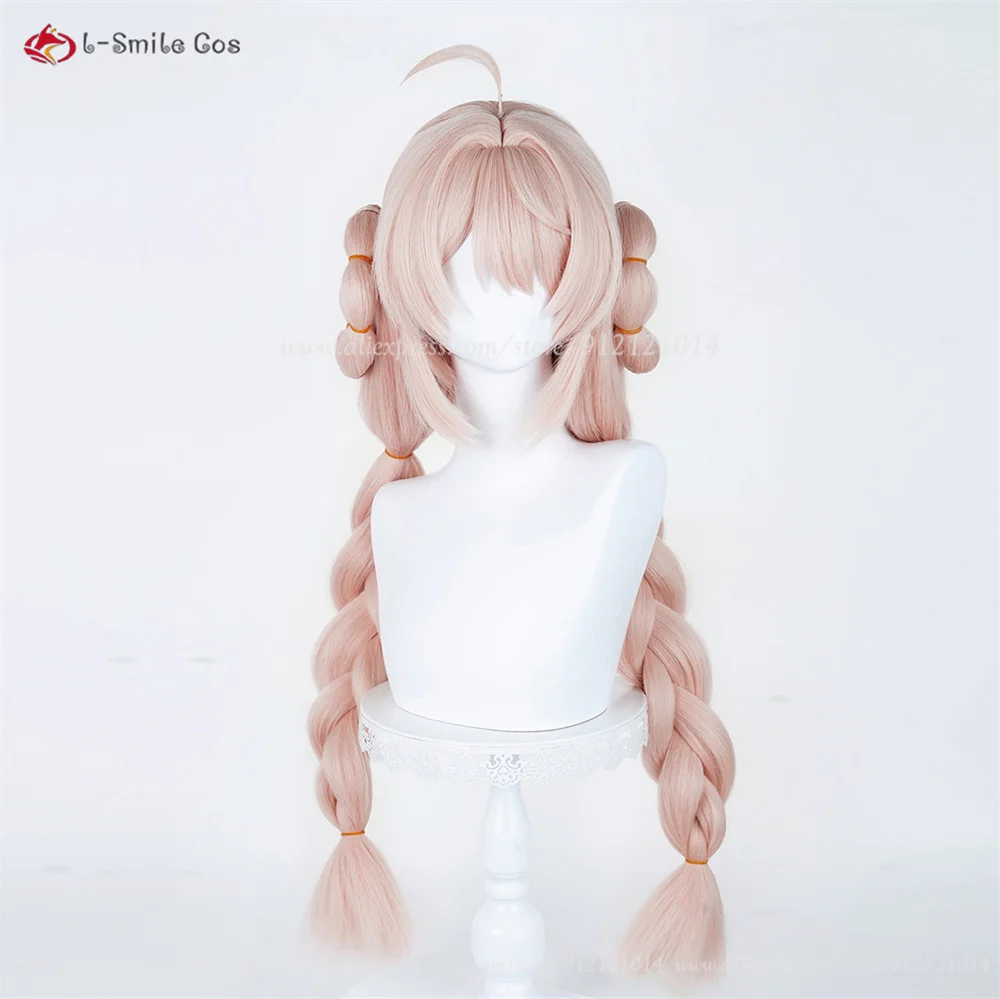 ZZZ Zhao Cosplay Perücke 85cm Rosa Zopf Voluminös Hitzebeständig Synthetik Haar Anime Halloween 4