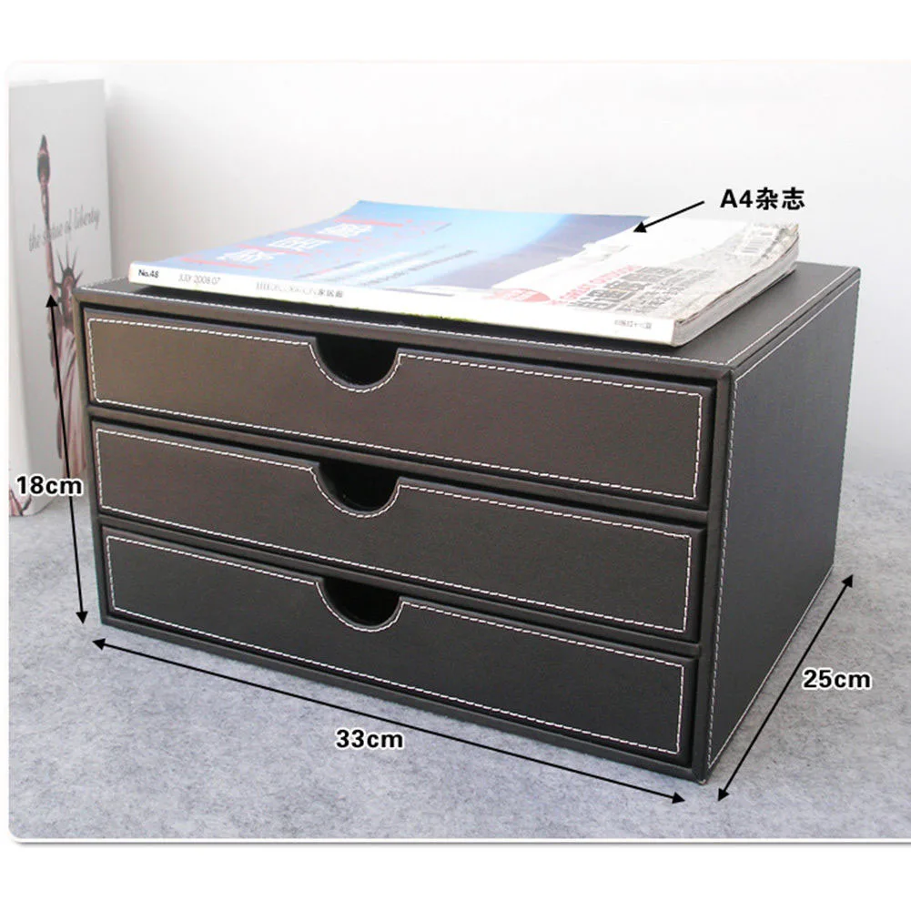 New File Shelf Magazine Display Rack Small PU Leather Desk Organizer Brochure Newspaper Racks Home Interior Decorations Holder