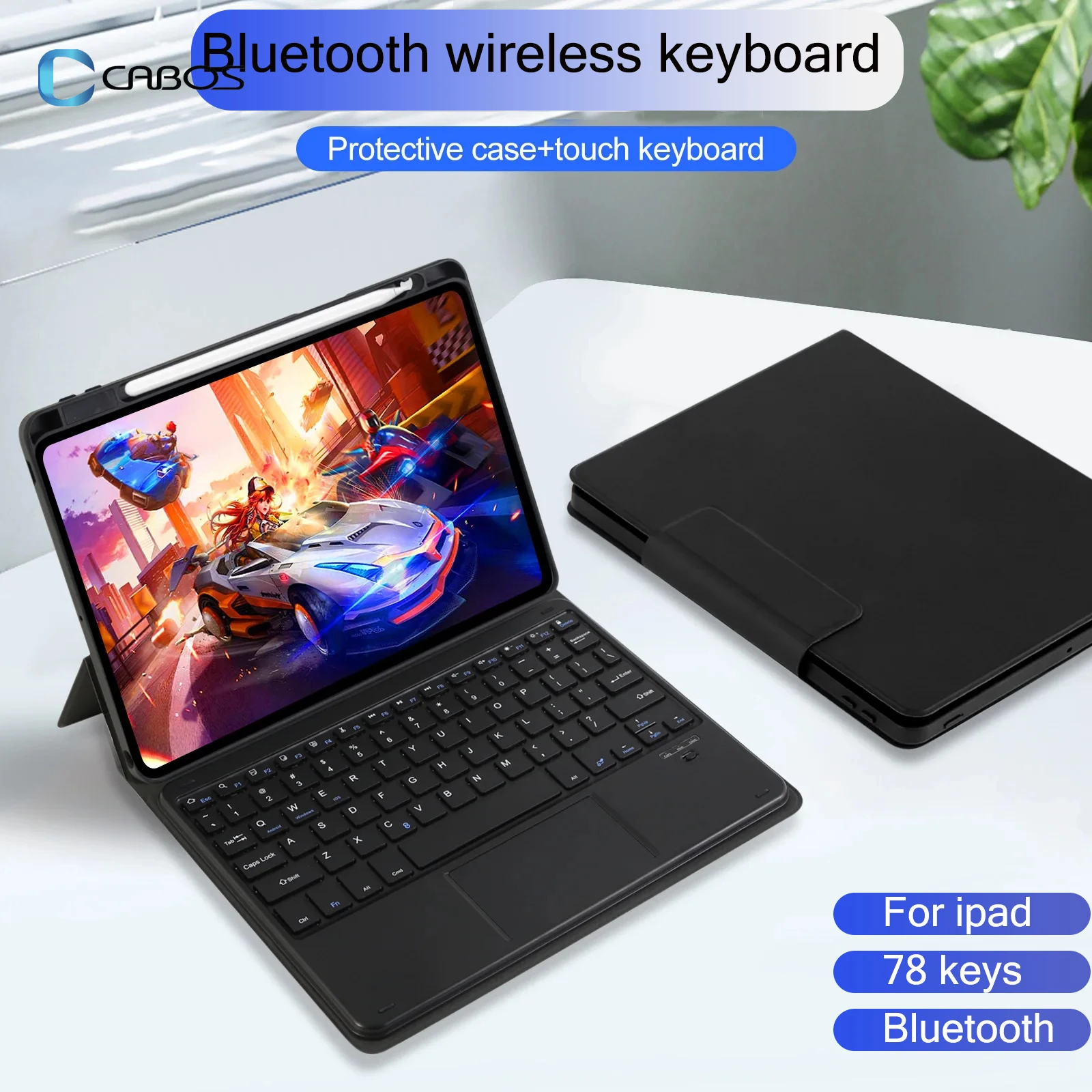 For iPad Air 4 4th 5 5th Air 11 6th 10th Gen Pro 11 Magic Case Keyboard Portuguese Arabic Hebrew Spanish AZERTY German Keyboard