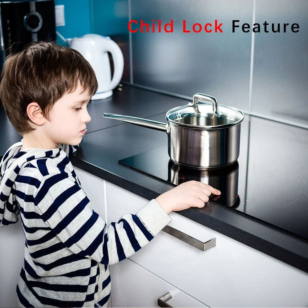 2-Burner Electric Induction Cooktop For Household And RV Easy-to-Use With Touch Controls Built-in Installation