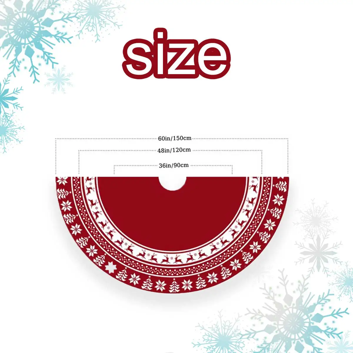 1pc Christmas Tree Skirt 36/48/60 Inches