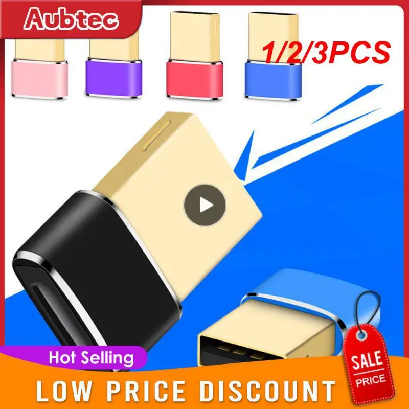 1/2/3PCS Metal USB Male To Type C Female OTG Adapter For Nexus 5x 6p Oneplus 3 2 Macbook