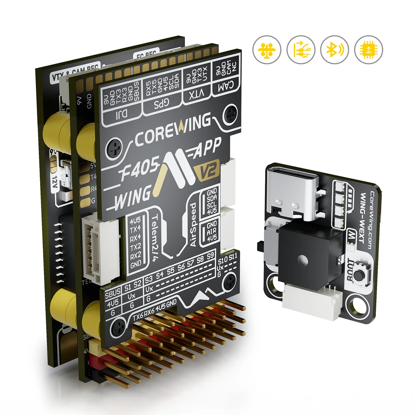 COREWING F405 WING APP V2 unterstützt SpeedyBee APP-Voreinstellung für FPV-DIY-Teile mit festem Flügel