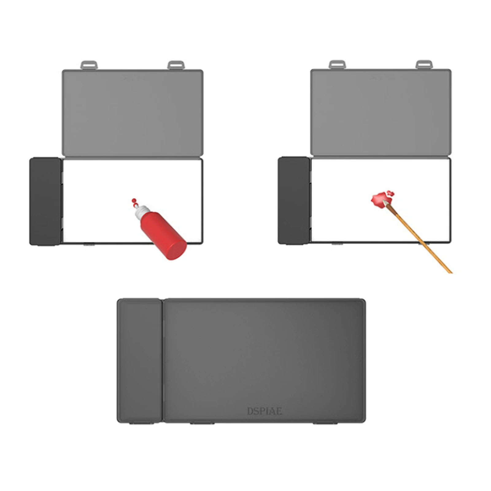 Dspiae MP 핸드 코팅 모델 페인트 브러시 모이스처 라이징 컬러 팔레트 수성 페인트 용 워터 가이드 용지 팔레트 용지