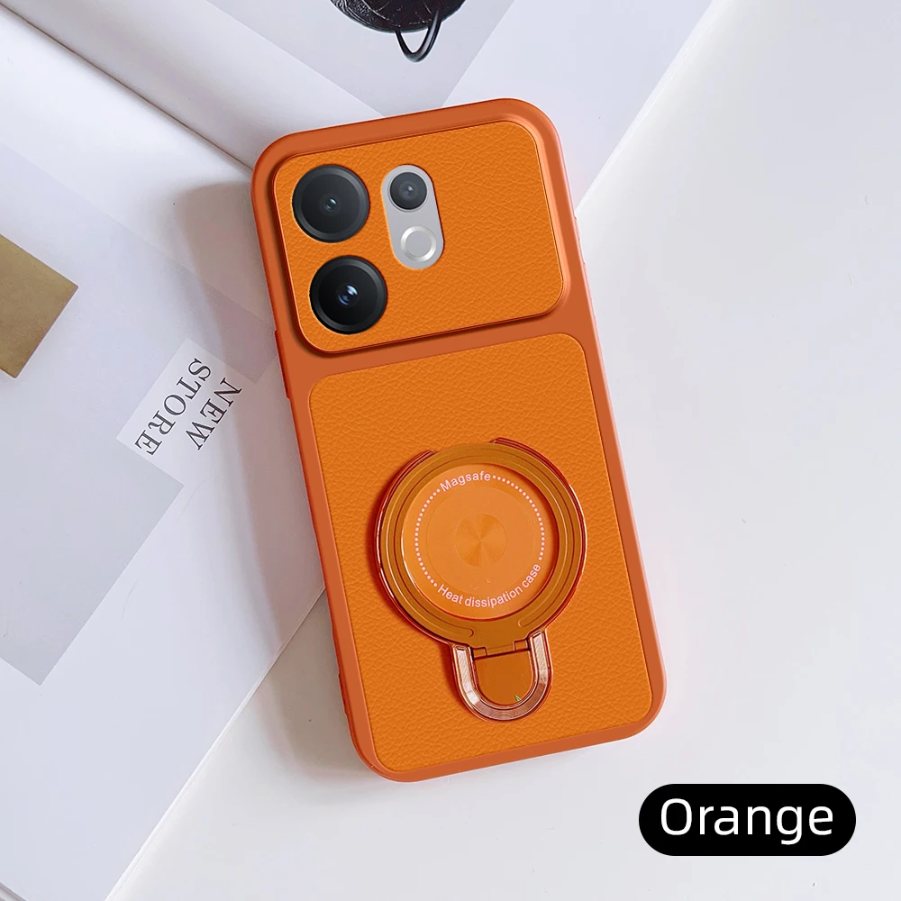 Leather Magnetic Bracket Stand Case with Magsafe Holder