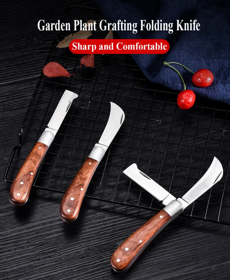 Description Picture 2 of itemFoldable Grafting Cutter Gardening Pruning Knife Tools Professional Bonsai Grafting Pruning Garden Pruning Seedling Tree Knife
