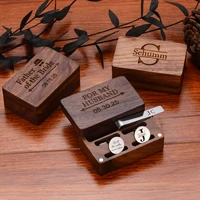 Custom Engraved Round Cufflinks & Tie Clip Set Stainless Steel Anniversary Wedding Birthday Groomsmen Gift for Father Husband 4