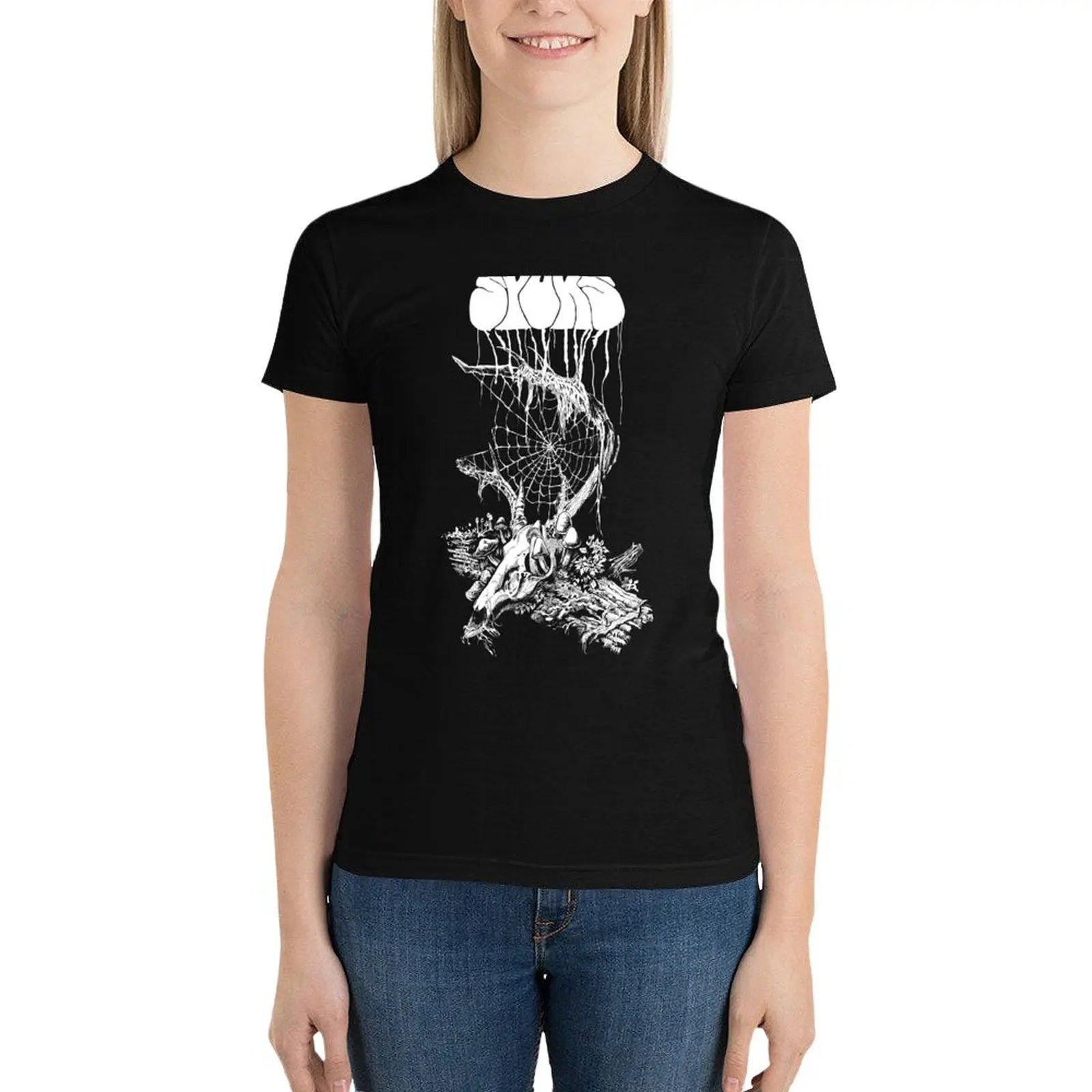 SPORS DEER SKULL T-Shirt summer tops Female clothing Blouse Short sleeve tee t shirts for Womens