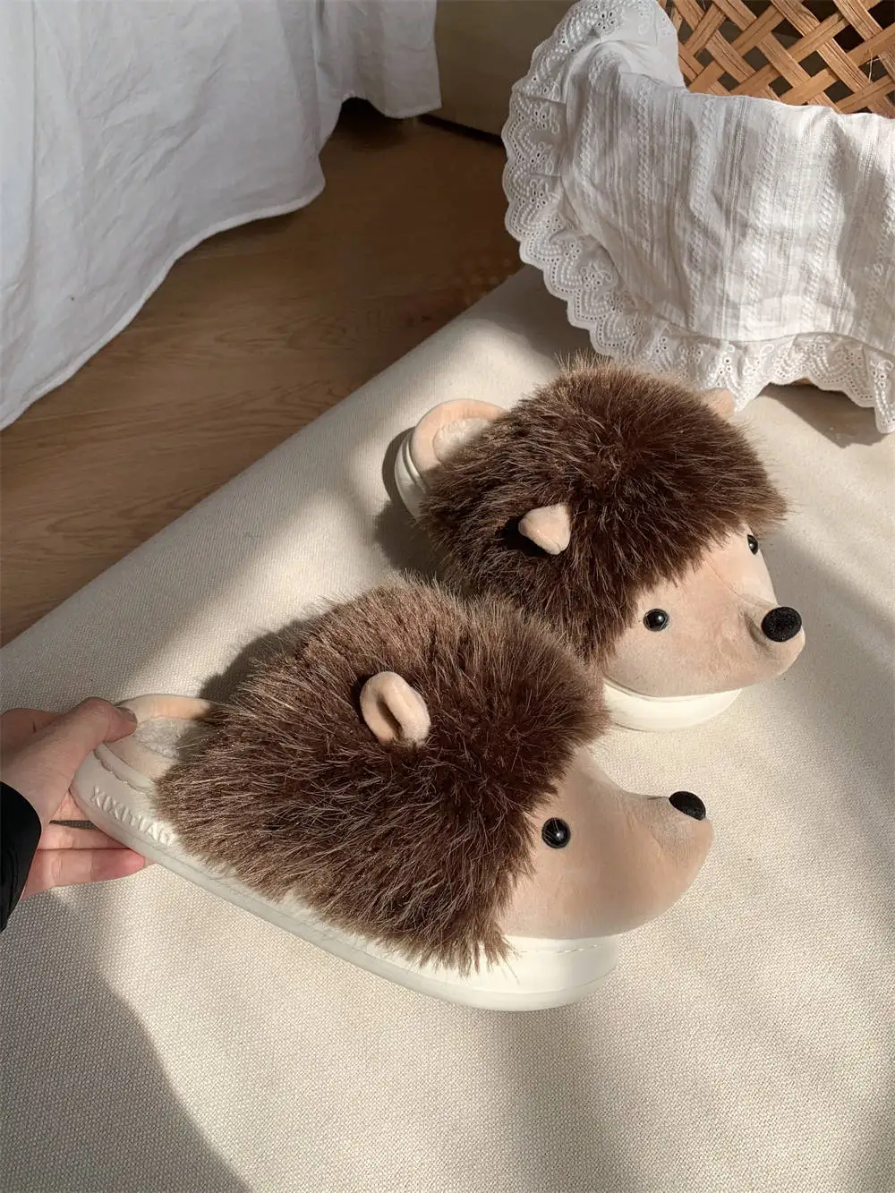 Plush Slippers Animal Slippers Hedgehog Slippers New Fluffy