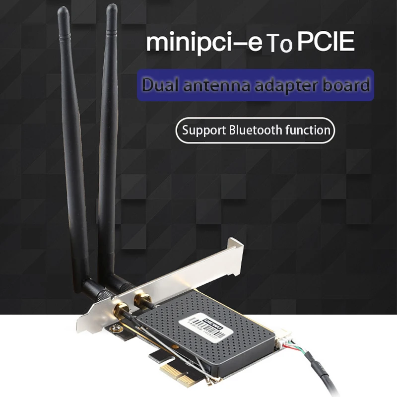 

Мини PCI-E к PCI-E игра PCI-E Riser карта двойная антенна адаптер плата ноутбук беспроводная сетевая карта адаптер карта Поддержка Bluetooth
