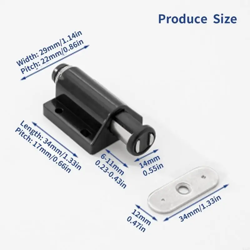 10pcs Magnetic Push To Open Door Catches Heavy Duty Latches Steel Catches for Cabinets In Kitchens Bathrooms & Offices