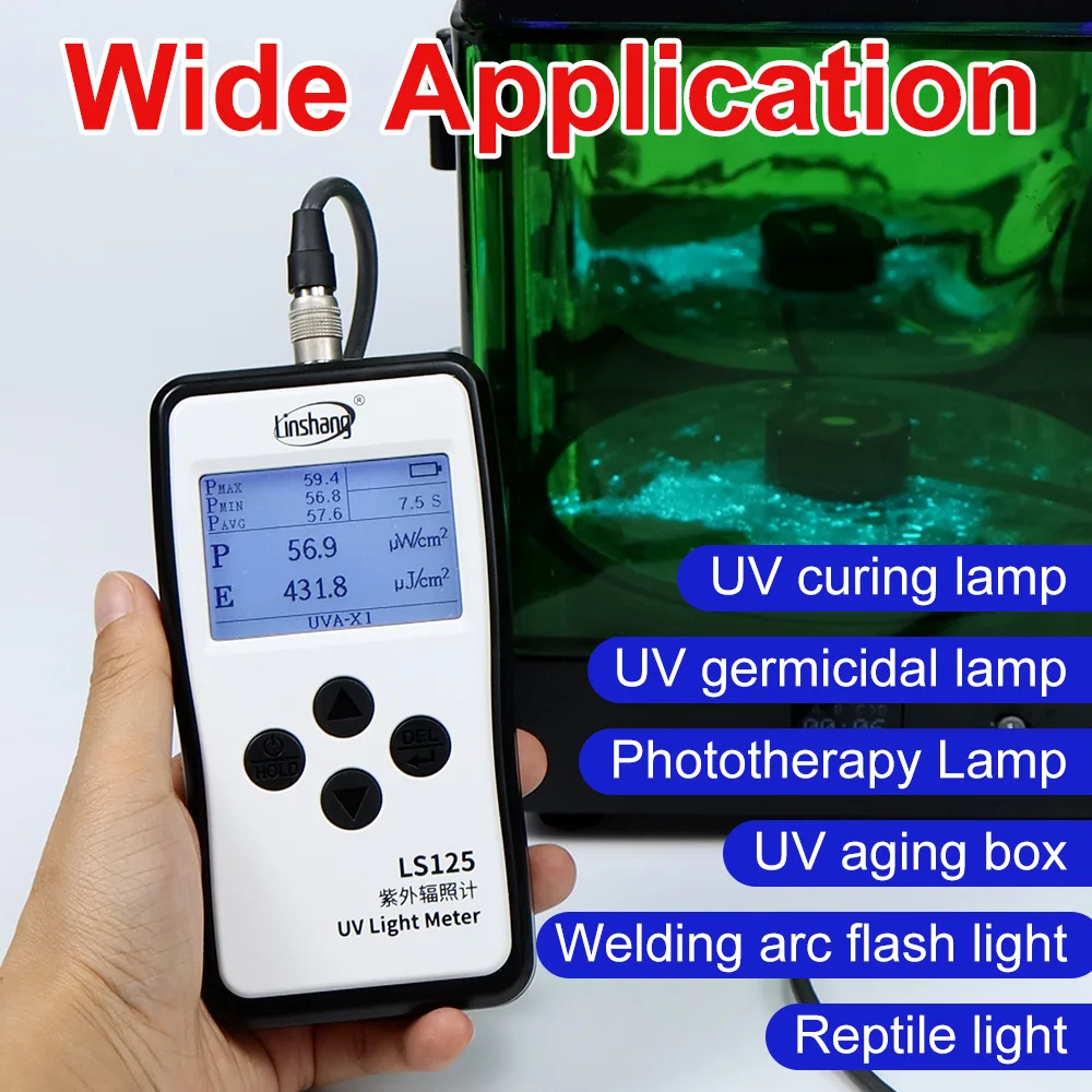 Uv Tester uv illuminometer Ultraviolet Light Meter Radiometer Uva Uvb Uvc Light Sources LS125 Multi-probe High Precision Simple Operation