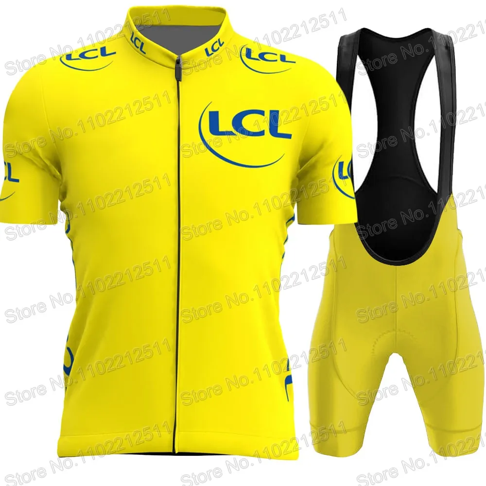 France Tour Cycling Jersey 2024 TDF Set Men Green Yellow Polka Dot Short Clothing Road Bike Shirts Suit Bicycle Bib Shorts Ropa 2