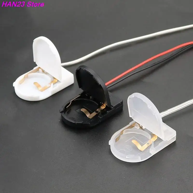 5PCS Single Slot CR2032 CR 2032 Button Coin Cell Battery Holder Case Cover With ON-OFF Switch leads Wire 3V Battery Box battery storage box battery case battery holder battery box