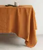 Natural Fabric Tablecloth,100% Pure Linen Solid Color Table Cover,for Kitchen Dining Room Party Holiday Tabletop Decoration 2