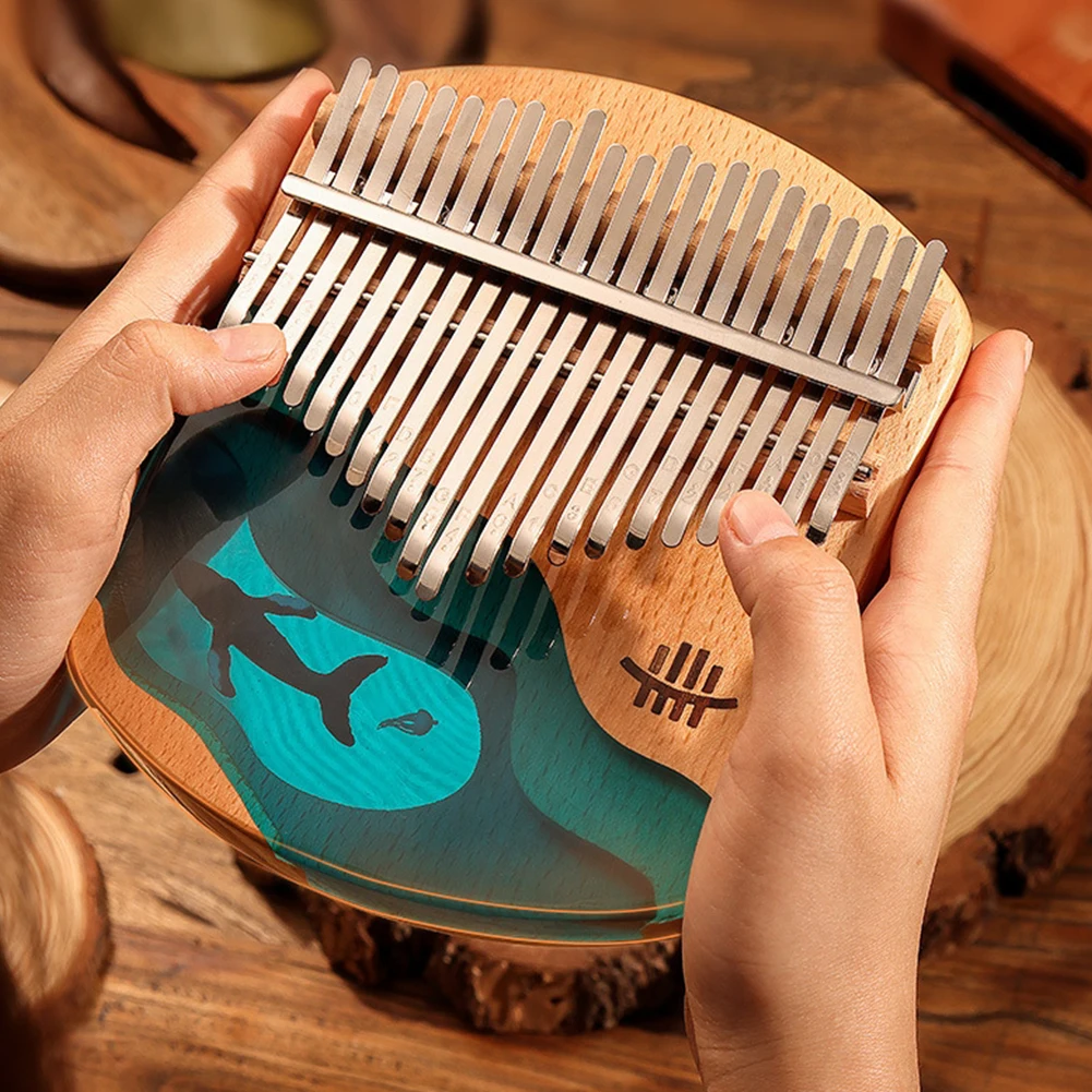 

21 Keys Kalimba Finger Thumb Piano Musical Instrument Gift With Tuner Hammer Bag Finger Piano Keyboard Instrument Gifts