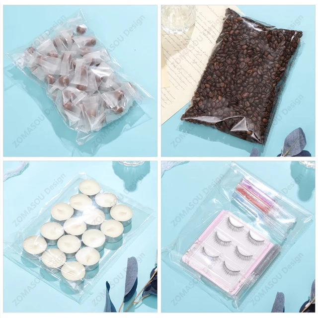 1000-100 pièces OPP sac en plastique Transparent auto-adhésif sacs en Cellophane transparents auto-scellant pour bijoux cadeau Cookie emballage de bonbons 4