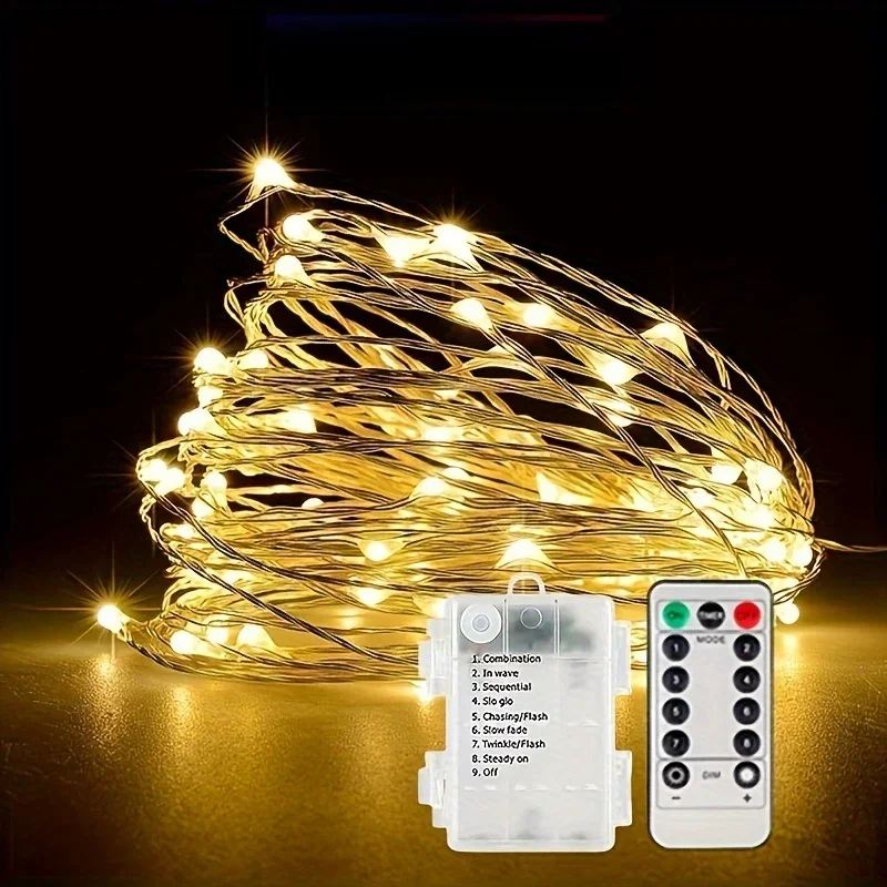 ตัวเลือกสินค้า สายไฟ LED Fairy Light ยาว 50-300 เมตร กันน้ำ ใช้ตกแต่งได้ทุกเทศกาล