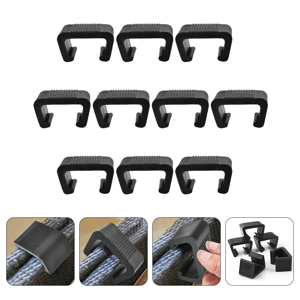 

10 Pcs Furniture Clip Connectors Garden Sofa Clamps Sectional Chair Clips Wicker Plastic Rattan Fasteners