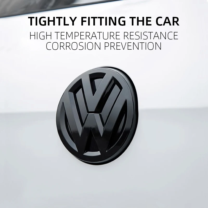 Car emblem 2Pcs Chrome Car Front Radiator Grille Emblem 137MM+Rear Trunk Lid Badge 115MM Auto Emblem For Volkswagen VW Golf 7 2014-
