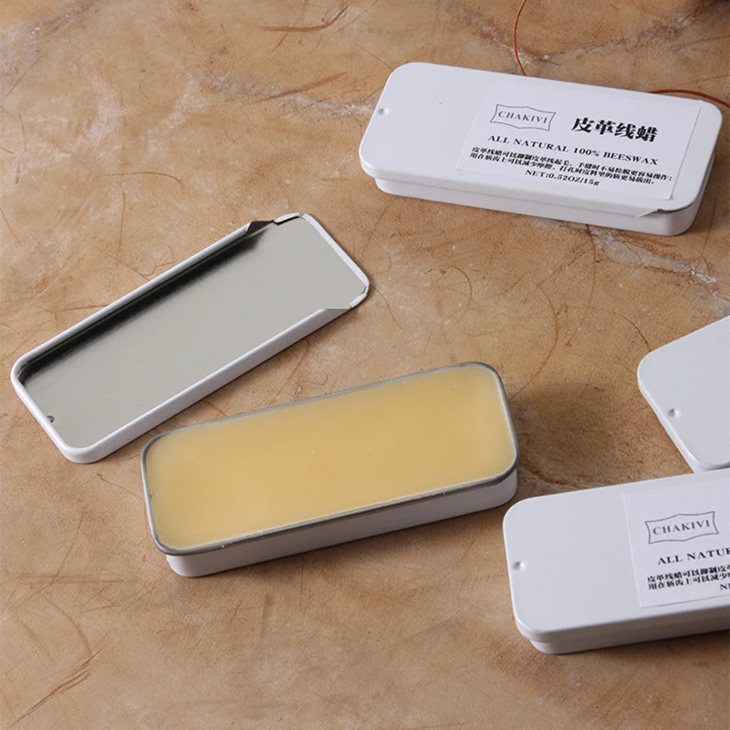 가죽 실 왁스 바느질 용품 도구, 밀랍 블록, DIY 가죽 수제 공예 액세서리, 15g