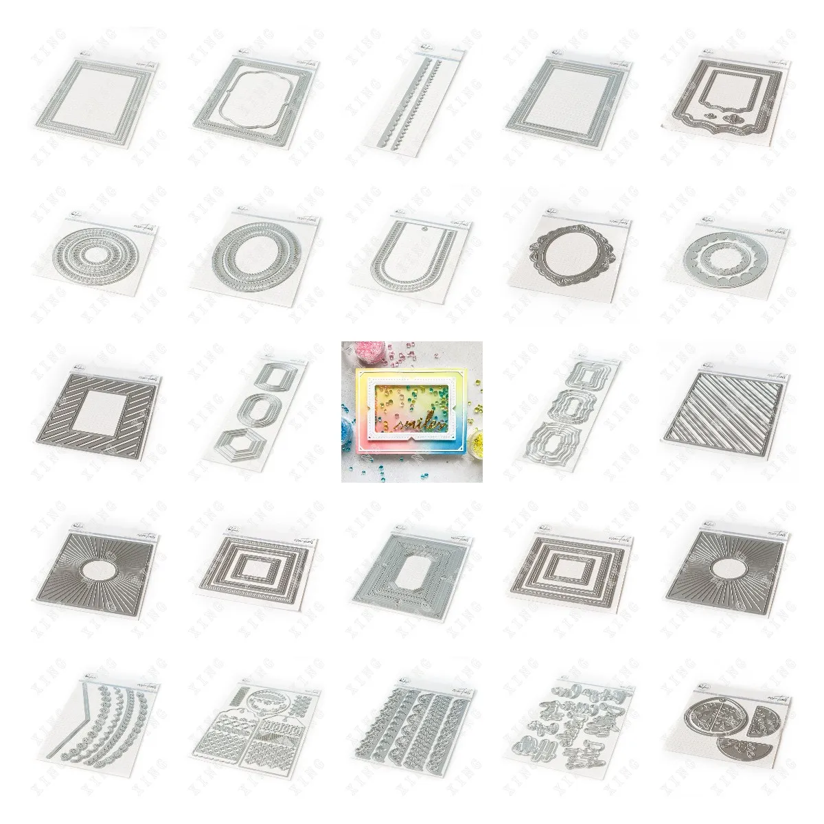 

Pretty Frames Inverted Diagonal Stitched Rectangles Scallop Oval Edgers Tags Words Cutting Dies Diy Paper Card Embossing Molds