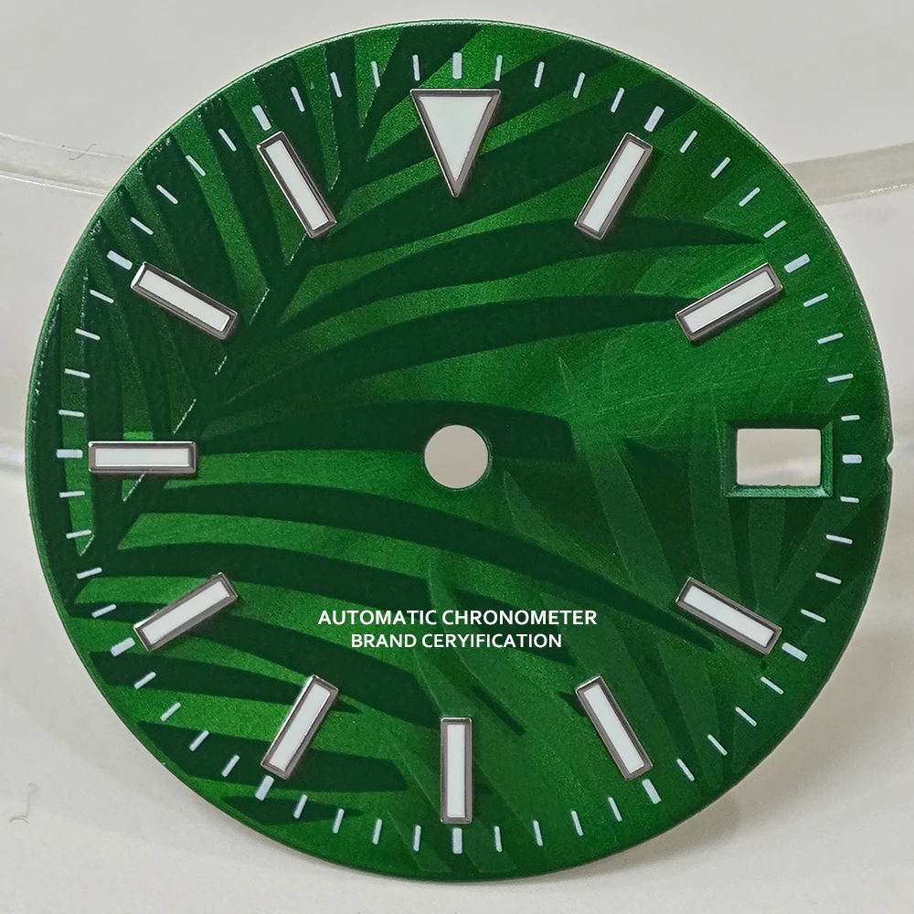 Green Luminous High-Quality Watch Face for Date Series, 28.5mm Dial