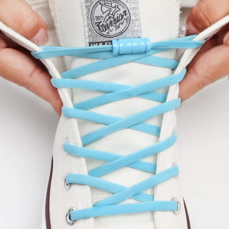 

Semicircle No Tie Shoe laces Shoelaces for Sneakers Nice Metal Lock Elastic Shoelace Without Tying for Women Man Lace for Tennis