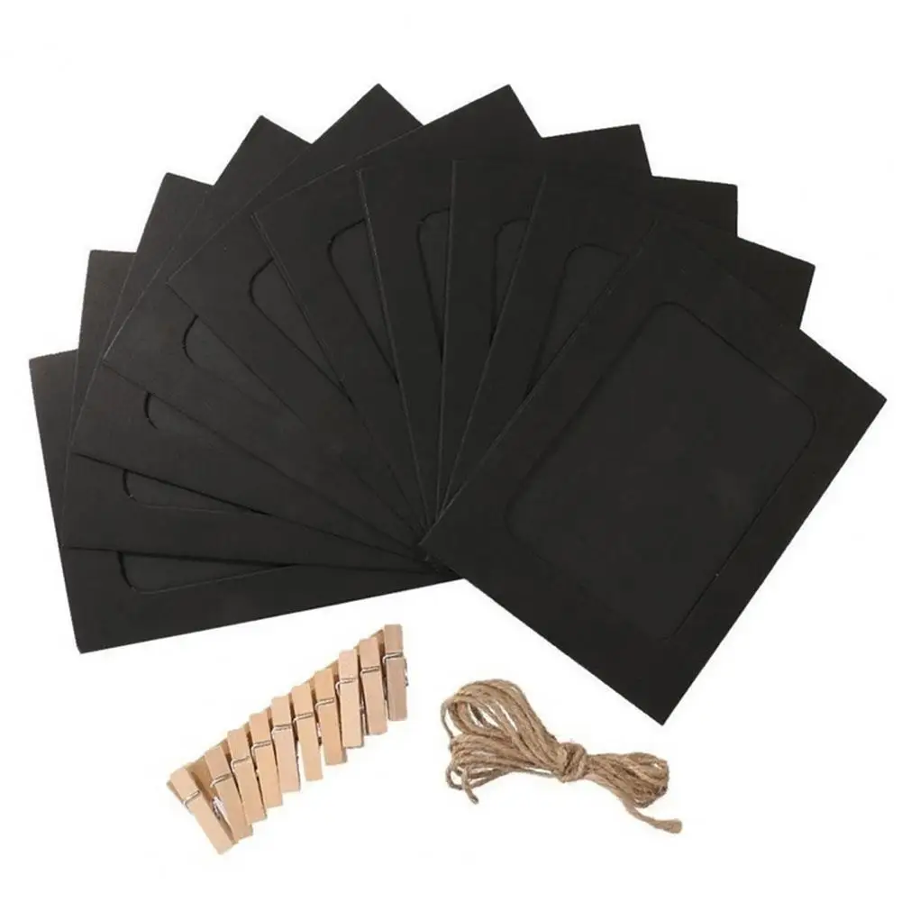 Paper Photo Frames,  Cardboard Picture Hanging Kit, With Wooden