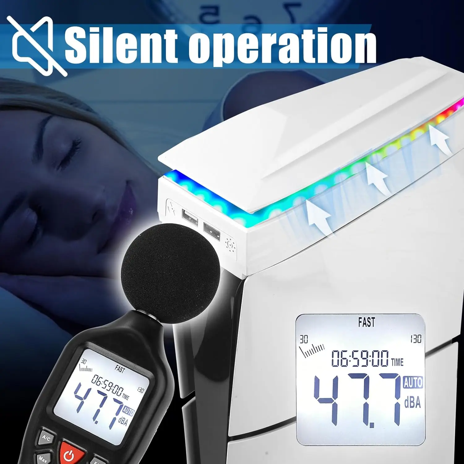 Ventola Di Raffreddamento Per Console Sottile Ps5 Con Copertura Antipolvere Luce Led Colorata Per Ps5 Slim Console Disc Edition E Digital Edition Sile