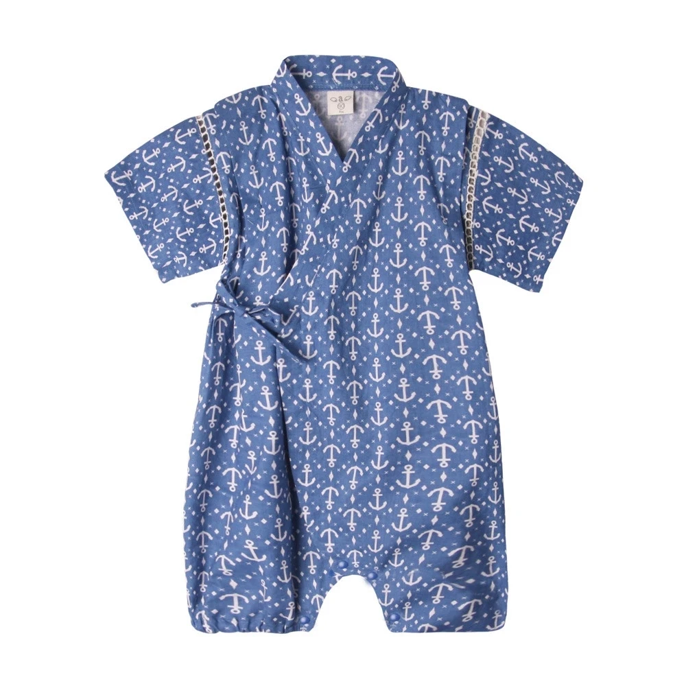 0-24M Kimono baby clothes japanese style kids clothes girls romper retro bathrobe uniform clothes infants pajamas floral Costume 5