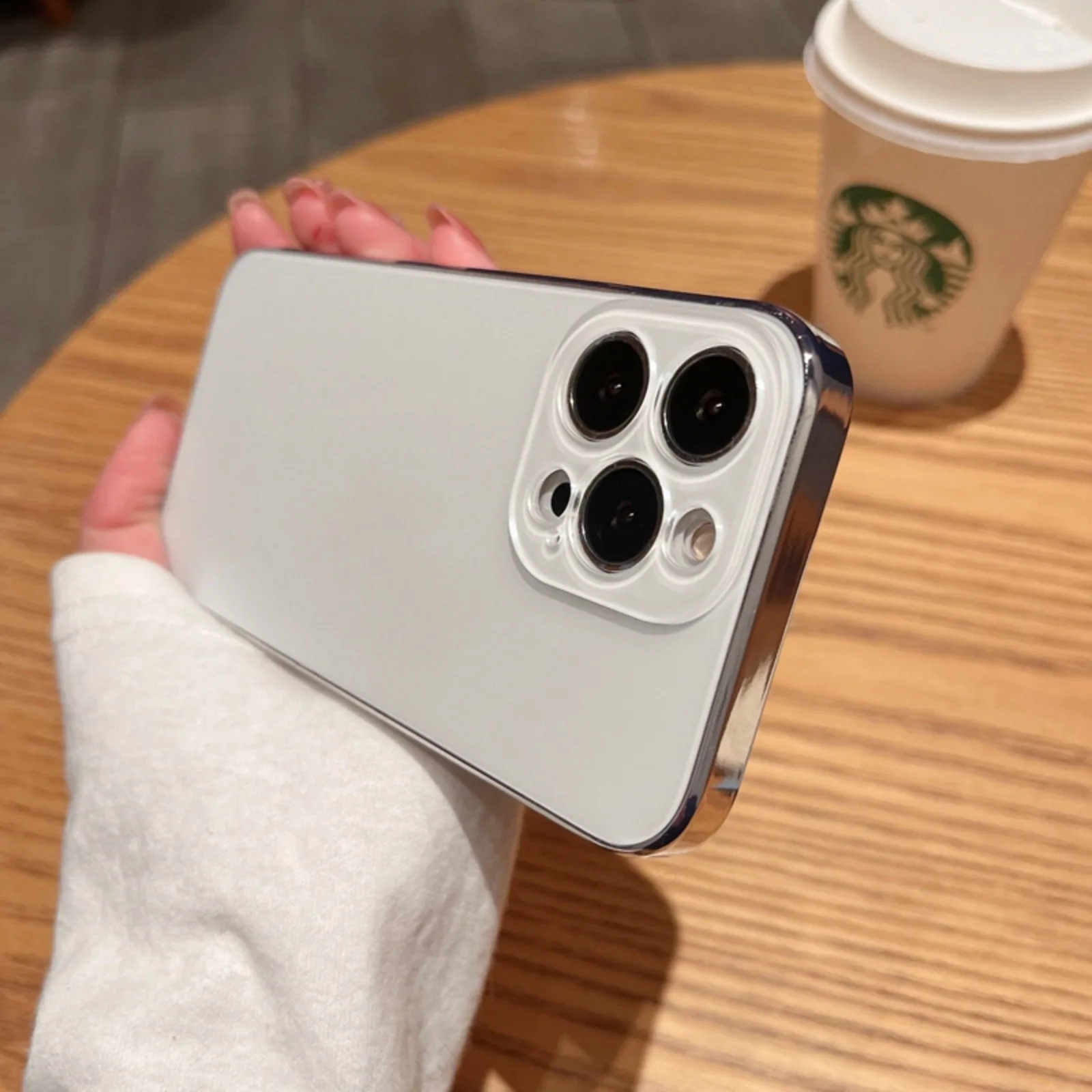 thumbnail image 1 of Original AG Silicone Matter Plating Bumper Phone Case For iPhone 15 14 13 12 Pro Max 11 ProMax + Plus Lens Protect Back Cover, 1 of 5