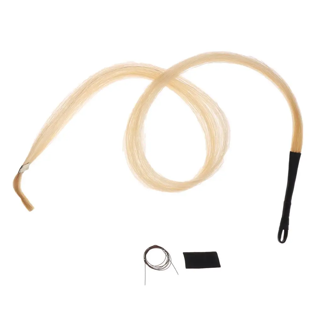 Genuine Mongolian Horse Tail Hair Musical Instrument Erhu Bow Horse Hair Parts for Any Size Violin Viola Cello and Erhu Bows musical instruments accessories