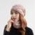 Winter Beanie Hats Scarf Set Warm Knit Hat Female Skull Cap Balaclava Neck Warmer with Thick Fleece Lined Bobble Hat for Women 9