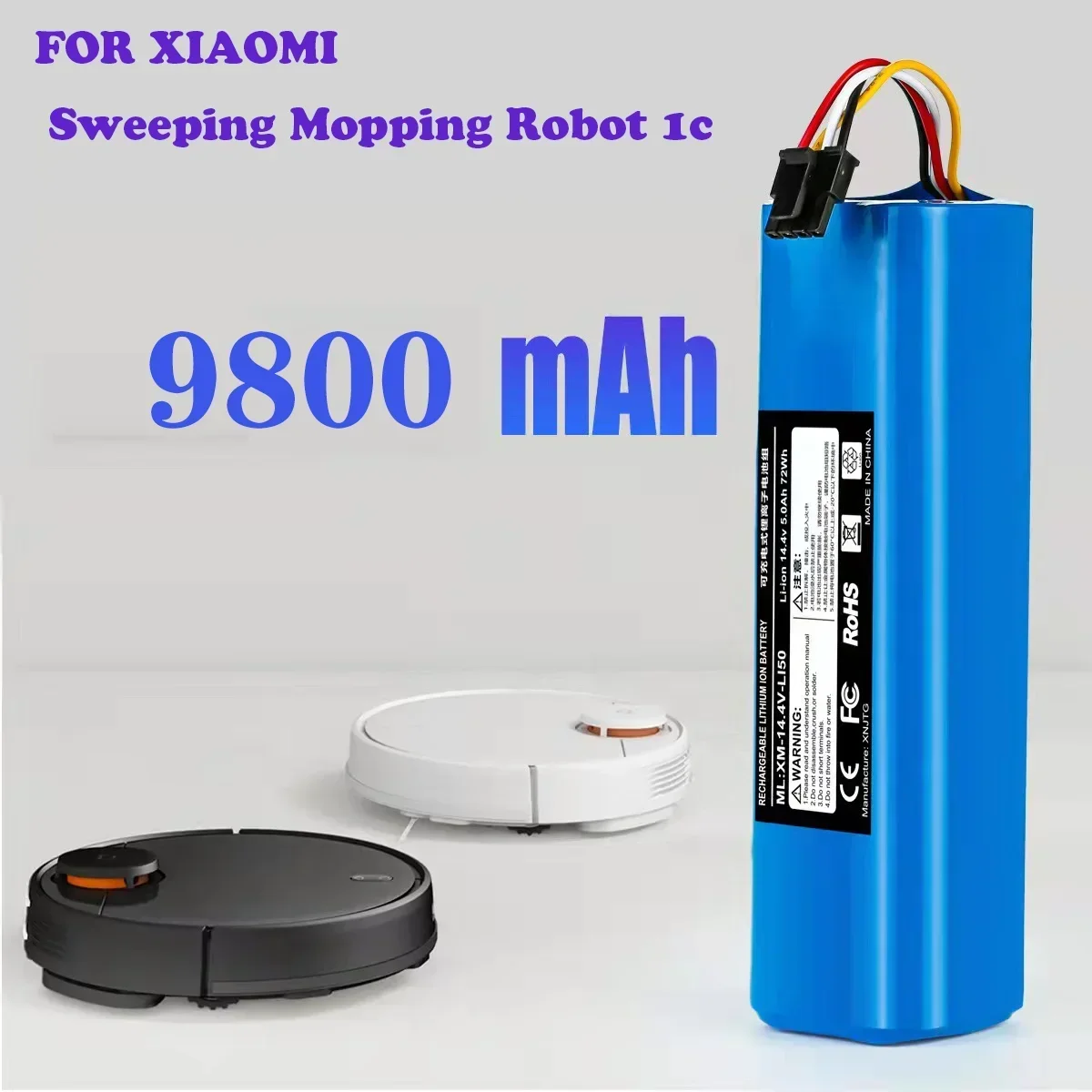 

14.4V Battery 5200mAh Robot Vacuum Cleaner 1C Battery For Xiaomi Mijia 1C STYTJ01ZHM Robot Vacuum Mop Cleaner
