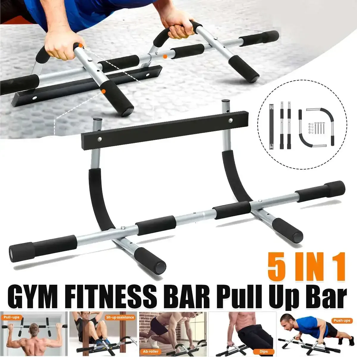 Pull Up Indoor Home Bar Fitness Body Building Gym Pull Up Bar Exercise Equipment for Chest, Arms, Triceps, Biceps, and Abs
