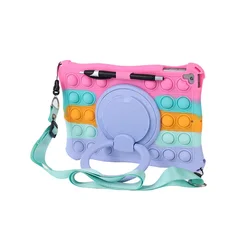 Kids Tablet Protective Case - Durable Cover for iPad Pro11 2024 (Colorful Pink-belt)