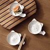 Soy Sauce Dish Chopstick Holder Creative Cute Side Dish Seasoning Dipping Sauce Dish Home Kitchen Ceramic Supplies
