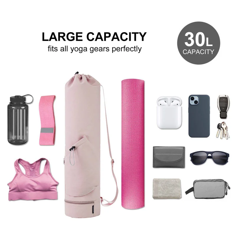 Enhanced Yoga Mat Carrier with Water Bottle Holder & Wet Storage – Versatile Bag for Gym, Pilates & Fitness Sessions