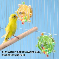 Interactive Bird Cage Toy for Parrots,Rotating Treat Dispenser,Durable Plastic,With Beak Grinding Teeth,for Mental Stimulation 2